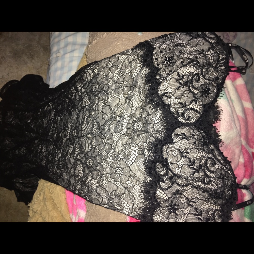 Black lace formal/prom dress